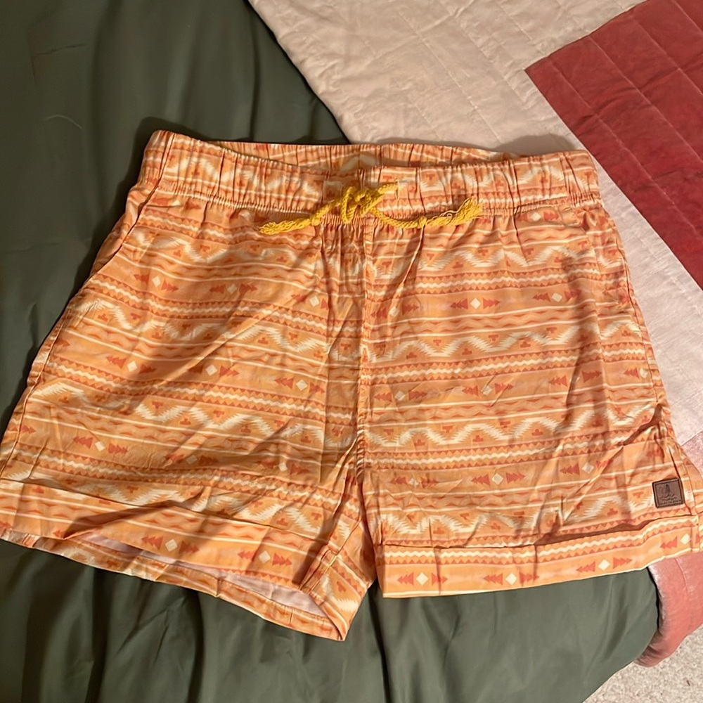 Lightweight cotton shorts in a fun geometric pattern